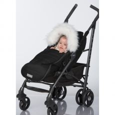 Дитячий конверт на овчині доречі Baby XS Чорний з опушкою, (-20°C)